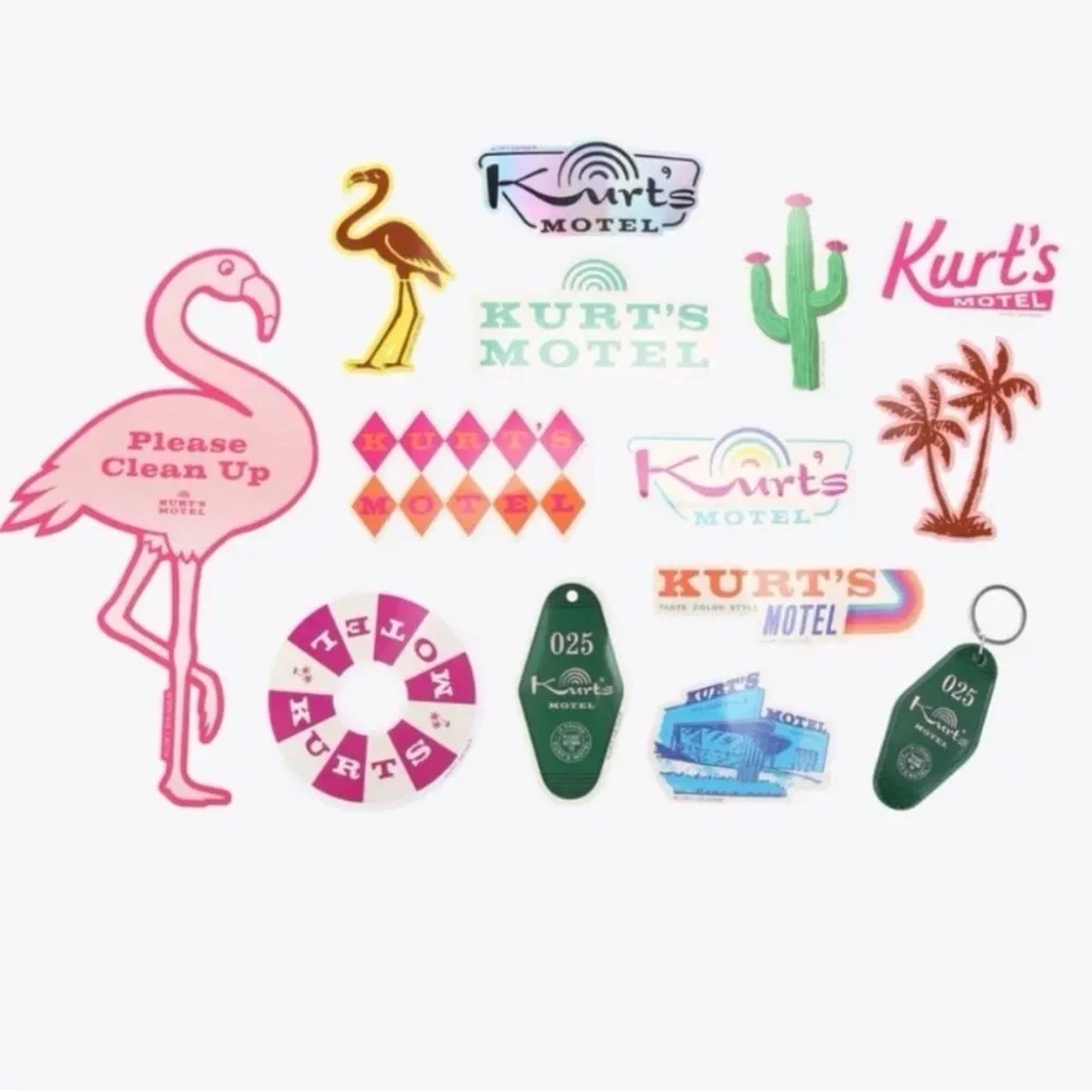 🍀 Kurt Geiger London Kurt's Motel - keychain & stickers Multi Pack